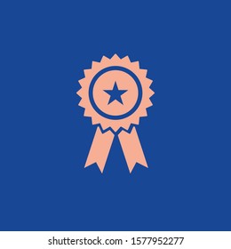 Medal icon award on EPS 10. Symbol icon vector race champion
