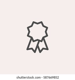 Icono de la medalla. Vector de premio.