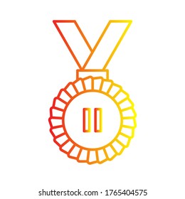 medal icon.  award icon vector design template on white background. medal - ribbon.  vector illustration
