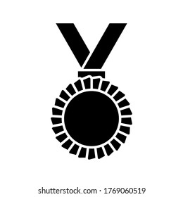 icono de medalla.  plantilla de diseño de vector de icono de premio sobre fondo blanco. medalla - cinta.  ilustración vectorial