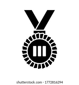 medal icon.  award icon vector design template on white background. medal - ribbon.  vector illustration