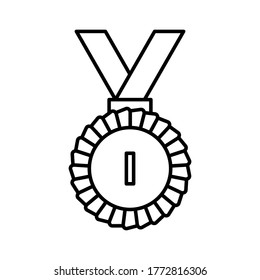 medal icon.  award icon vector design template on white background. medal - ribbon.  vector illustration