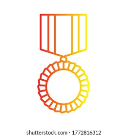 icono de medalla.  plantilla de diseño de vector de icono de premio sobre fondo blanco. medalla - cinta.  ilustración vectorial