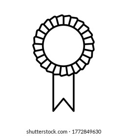 medal icon.  award icon vector design template on white background. medal - ribbon.  vector illustration