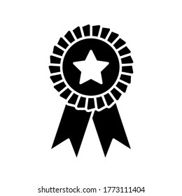 medal icon.  award icon vector design template on white background. medal - ribbon.  vector illustration