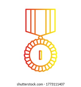 medal icon.  award icon vector design template on white background. medal - ribbon.  vector illustration