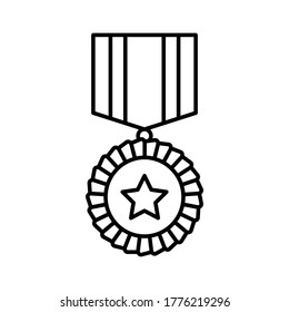 medal icon.  award icon vector design template on white background. medal - ribbon.  vector illustration