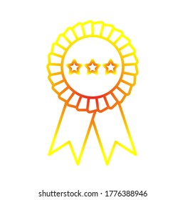 medal icon.  award icon vector design template on white background. medal - ribbon.  vector illustration