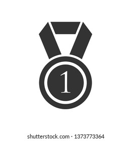 Medal Icon. Award or Winner Illustration As A Simple Vector Sign & Trendy Symbol for Design, Sport Websites, Presentation or Application.
