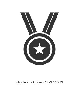 Medal Icon. Award or Winner Illustration As A Simple Vector Sign & Trendy Symbol for Design, Sport Websites, Presentation or Application.