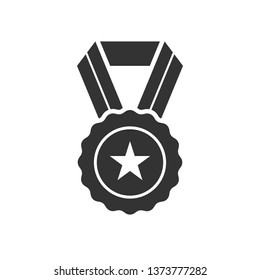 Medal Icon. Award or Winner Illustration As A Simple Vector Sign & Trendy Symbol for Design, Sport Websites, Presentation or Application.