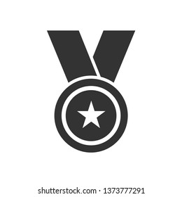 Medal Icon. Award or Winner Illustration As A Simple Vector Sign & Trendy Symbol for Design, Sport Websites, Presentation or Application.