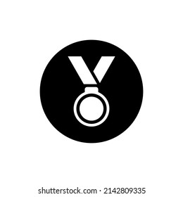 Medal icon in black round