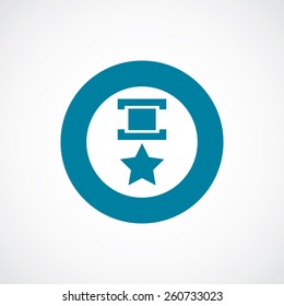 medal icon bold blue circle border, white background  