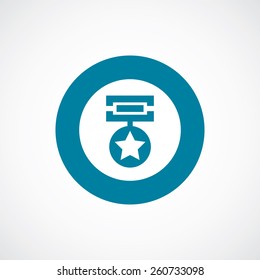 medal icon bold blue circle border, white background  