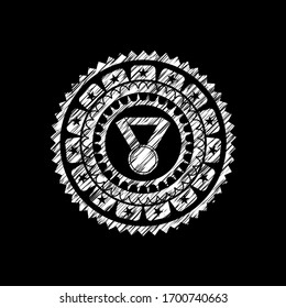 icono de medalla con textura de pizarra