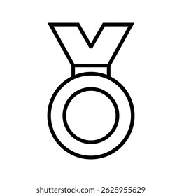 medal icon, champion icon, victory icon, with necklace string