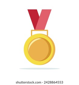 medal icon of color style design vector template