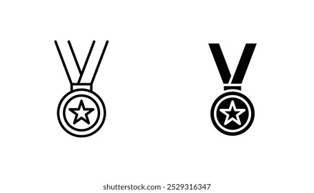 Concepto de icono de medalla. Vector de acciones