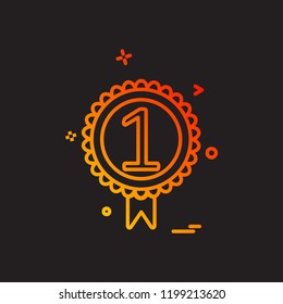 Medal icon design vector
