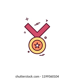 Medal icon design vector
