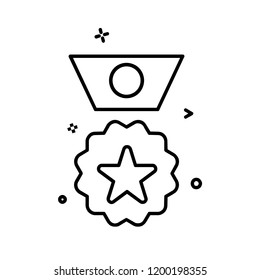 Medal icon design vector