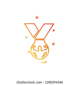 Medal icon design vector