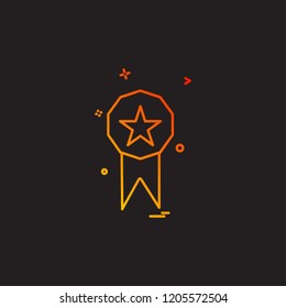 Medal icon design vector
