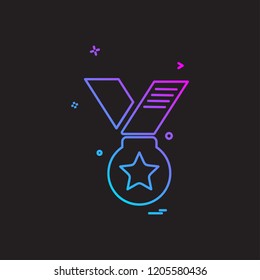 Medal icon design vector