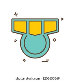 Medal icon design vector