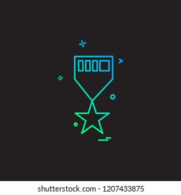 Medal icon design vector