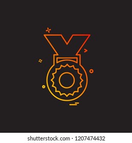 Medal icon design vector