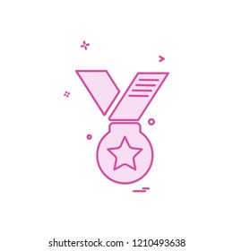 Medal icon design vector