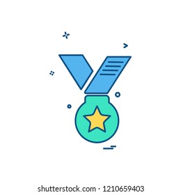 Medal icon design vector