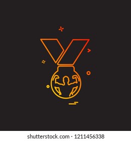 Medal icon design vector