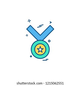 Medal icon design vector