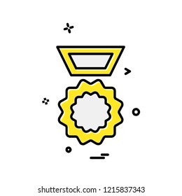 Medal icon design vector