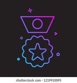 Medal icon design vector