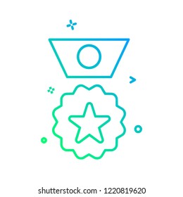 Medal icon design vector