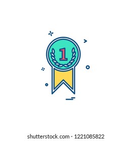 Medal icon design vector