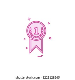 Medal icon design vector