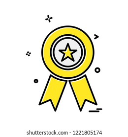 Medal icon design vector