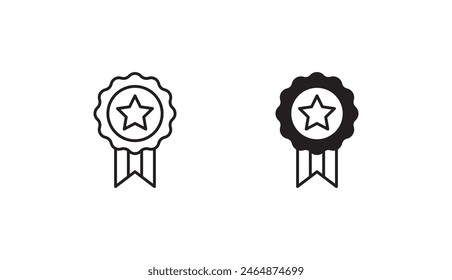 Medal icon design with white background stock illustration