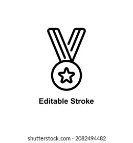 icono de medalla diseñado en forma de contorno en tema de icono deportivo