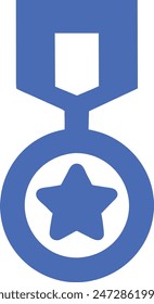 Medal icon editable color vector