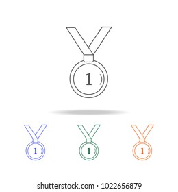 Medal icon. Element of prizes multi colored icon for mobile concept and web apps. Thin line icon for website design and development, app development. Premium icon on white background