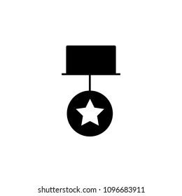 medal icon. Element of web icon with one color for mobile concept and web apps. Isolated medal icon can be used for web and mobile on white background