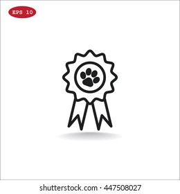  Medal icon flat .