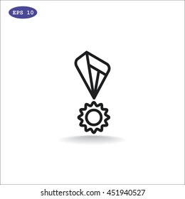  Medal icon flat.