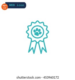  Medal icon flat .